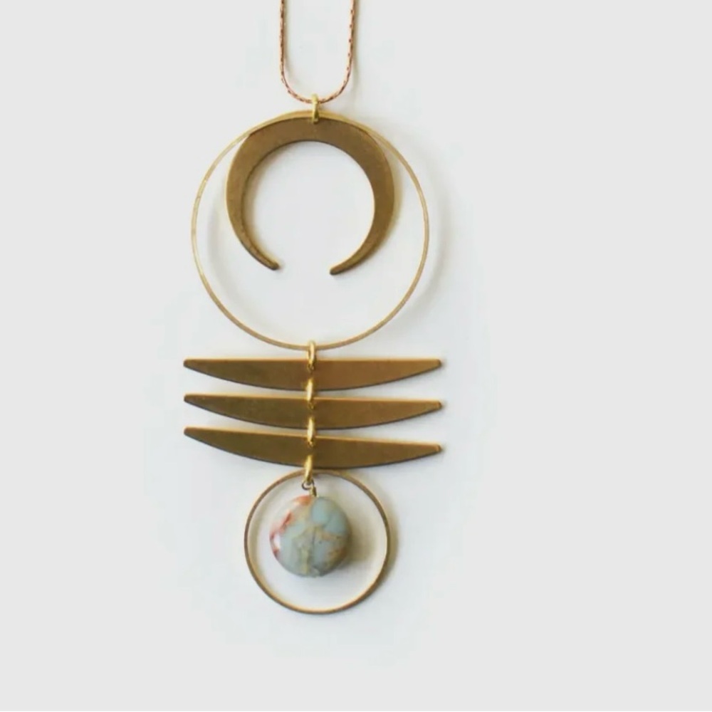 Blue Jasper Moon necklace
